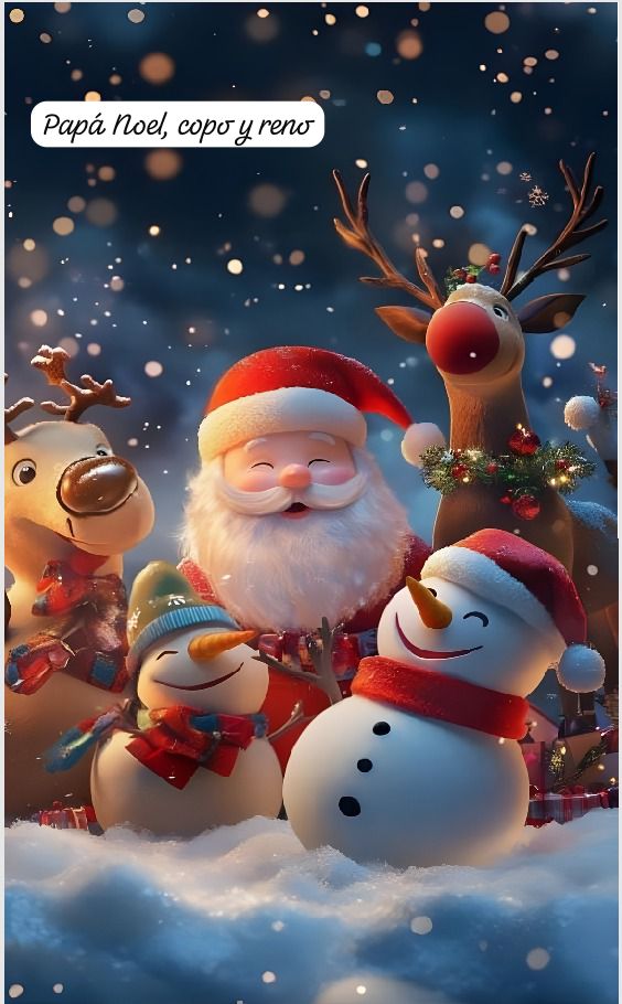 Papa Noel Copo Y Reno